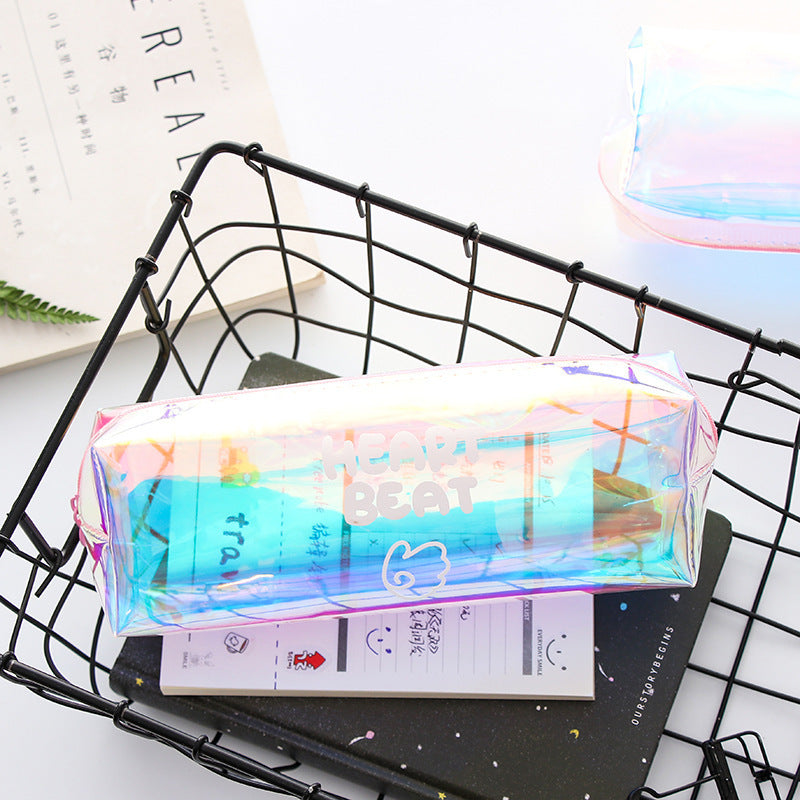 Wholesale New Large Capacity Cool Laser PVC Pencil Case